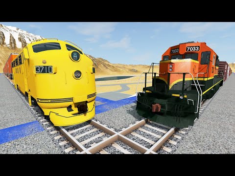 Crazy High Speed Train Crashes #38 - Beamng drive | Dancing Cars