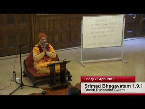 Srimad Bhagavatam 01.09.01 | 26 Apr 2019| Manor | HH Bhakti Rasamrita Swami
