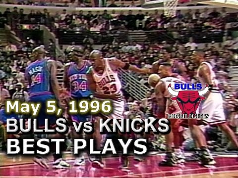 May 05 1996 Bulls vs Knicks game 1 highlights