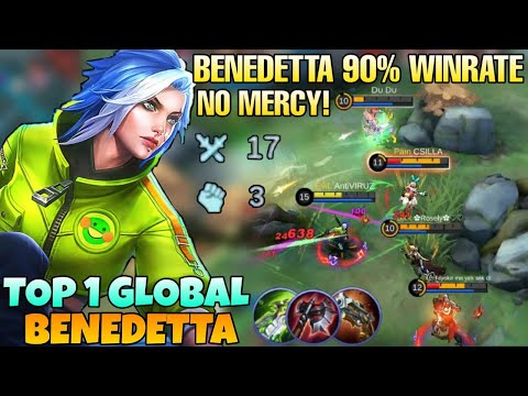 100% No Mercy!! Benedetta 90% Win Rate Best Build 2021 | Top 1 Global Benedetta | Mobile legends