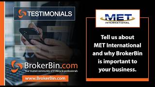 BrokerBin Testimonial - MET International