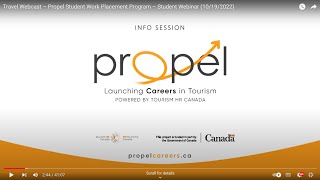 Recorded Webcast: Propel Student Work Placement Program