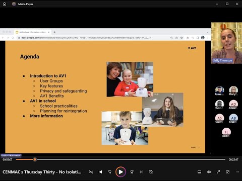 CENMAC's Thursday Thirty - An introduction to AV1 telepresence robot