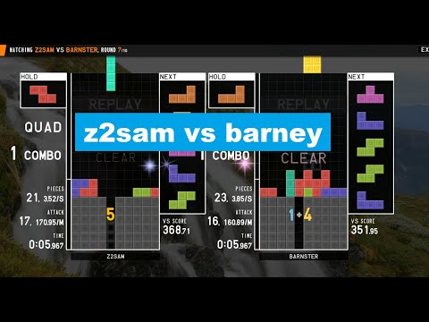 [TETR.IO TL ft7 ] z2sam vs barney - up to 300+ APM (17-04-2021)