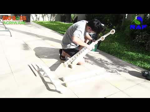 RAF 36 Holes Hydroponics NFT System Installation Video