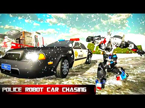 US Police Real Robot Car Transform Snow City Crime Cop Game (Super Mobile Games) Android Gameplay HD