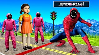 SQUID GAME VS SUPER HEROES In GTA 5!