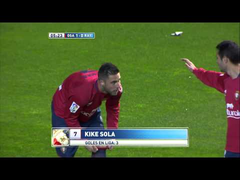 La Liga | Gol de Flaño (1-0) en el Osasuna - Rayo Vallecano | 30-11-2012 | J14