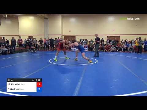 2018 Marine Corps US Open/UWW Junior Freestyle 97 Rnd Of 16 - Daniel Kerkvliet (Pinn) Vs. Cale Dav