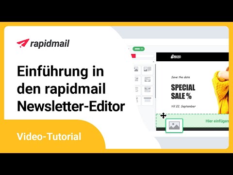 Einführung in den rapidmail Newsletter-Editor | rapidmail Video Tutorials