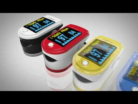 جهاز قياس نسبة الأكسجين في الدم والنبض CMS50D من كونتيك، مقياس أكسجين الدم المحمول، جهاز بلس أوكسيميتر رقمي لقياس تشبع الأكسجين ومعدل ضربات القلب، مناسب للاستخدام المنزلي والطبي video