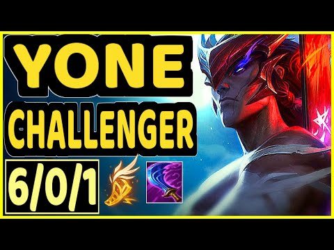 DIPLEX (YONE) - 6/0/1 KDA CHALLENGER GAMEPLAY - EUW