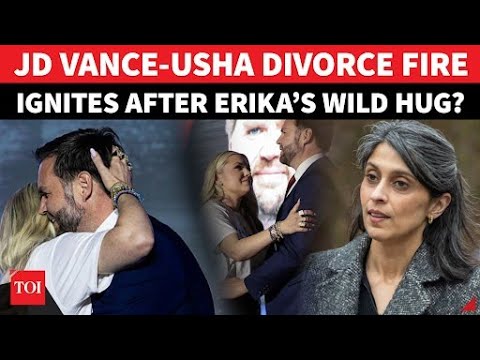 Erika Kirk's WILD Hug Ignites JD-Usha Divorce Buzz; ‘Claw In Vance’s Hair Is Alarming…’ | Watch