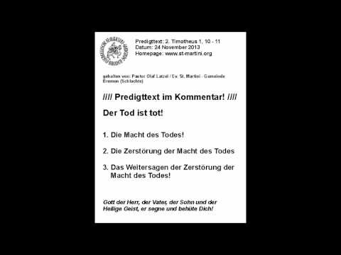 24.11.2013 - Der Tod ist tot!