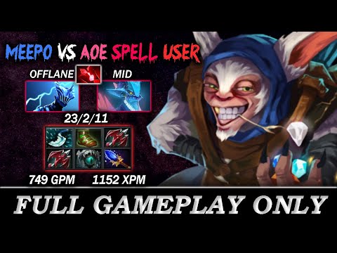 2 aoe SPELL user, Leshrac Mid and Razor Offlane - Full Gameplay Meepo #281