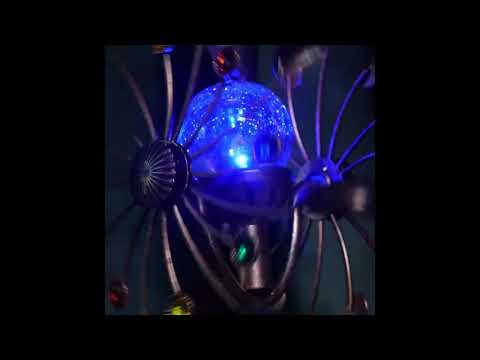 Solar Powered Glass Ball Wind Spinner