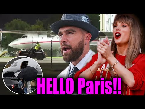 Travis embraced Taylor Swift at the plane door after Kelce family landed in Paris