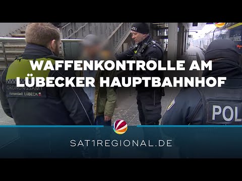 Waffenkontrolle am Lübecker Hauptbahnhof