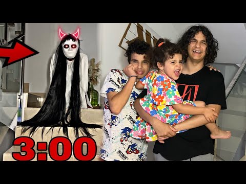 A ghost with long hair is following us everywhere 😨 we're so scared 😫