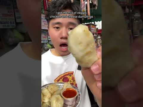 Trying momos for the first time