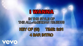 The All-American Rejects - I Wanna (Karaoke)