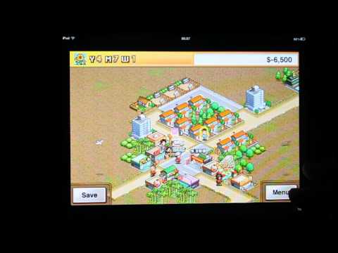 Venture Towns Kairosoft Review on Ipad2 -How to shapen graphics on ipad - YouTube