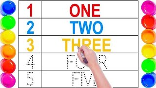 Numbers Name 1 to 50 for Kids | Learn Number Names in English | 1 to 50 Numbers Spelling for Kids