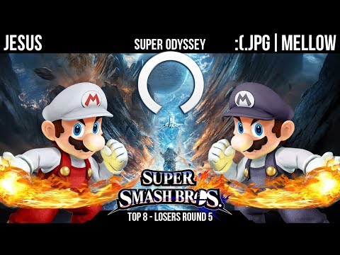 Super Odyssey - Jesus (Fire Mario) Vs. :(.jpg|Mellow (Black Mario) - Top 8 - Losers Round 5