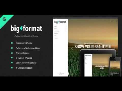 Preview BigFormat - Responsive Fullscreen WordPress Theme