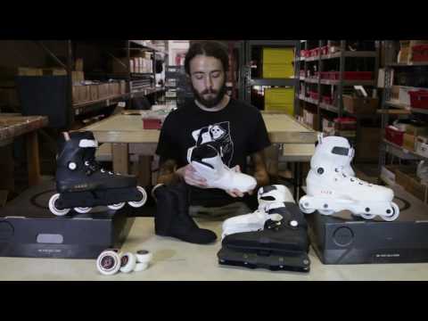 USD Aeon 60mm White and 72mm Black Skates