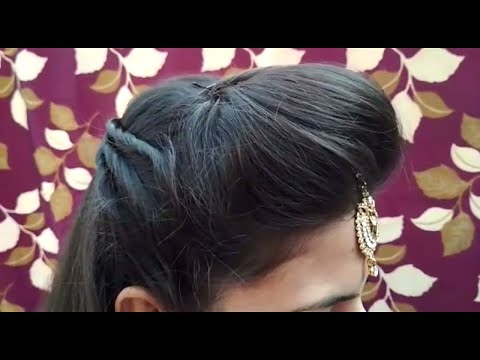 Front Puff With Fix Tikka Hairstyle || Occasion Hairstyle