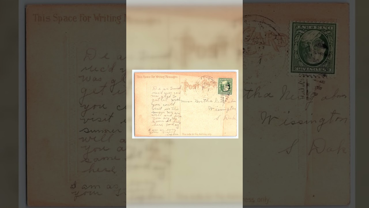 Pastoral Scene, Divided Back Postcard, Wessington, S. Dak., 1910 Video