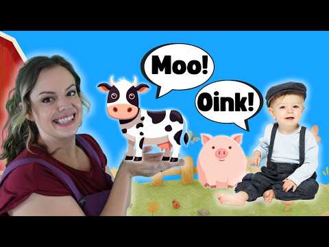 Baby Learning Farm Animals 🐄 First Words, Sounds & Songs with Miss Katie