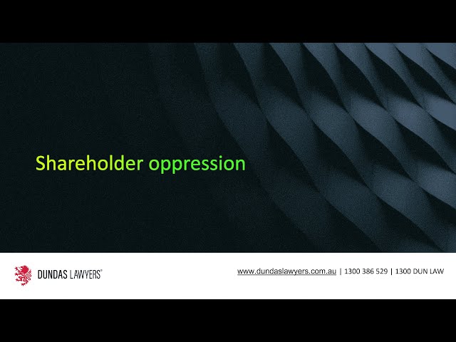 Shareholders right to information