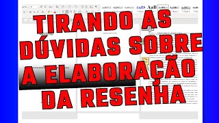 Como fazer uma Resenha: Tirando Dúvidas.
