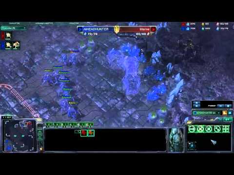 AiHEADHUNTER vs Marine - Starcraft 2 PvP