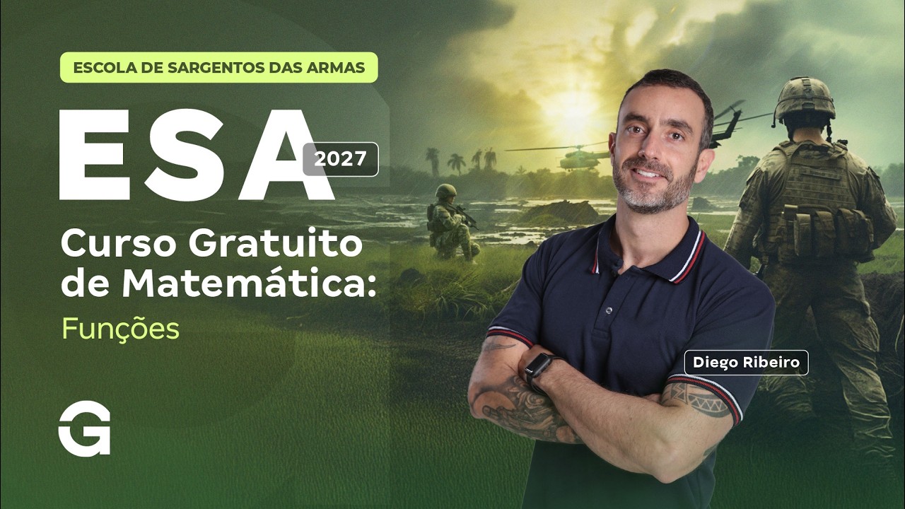 Concurso ESA 2027 | Curso Gratuito de Matemática: Funções | Diego Ribeiro