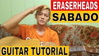 ERASERHEADS// SABADO// (ACOUSTIC GUITAR TUTORIAL) BY DONKENKOY