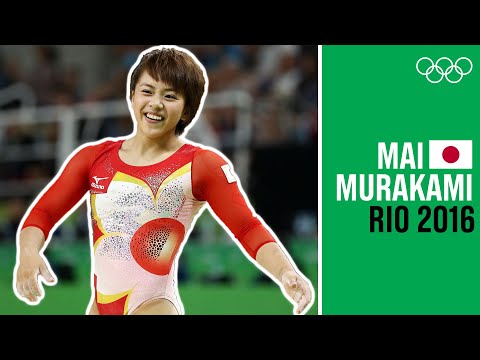 Mai Murakami 🇯🇵 is all smiles after her Floor Routine at Rio 2016!