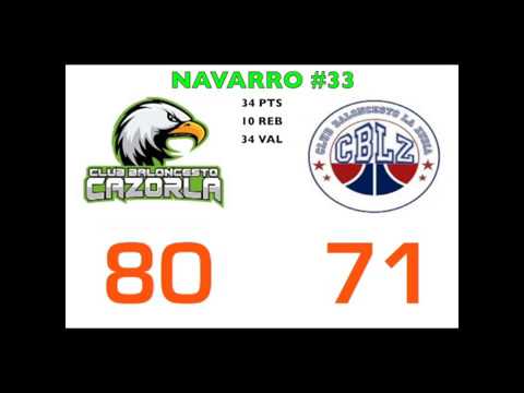 DAVID NAVARRO #33 CB CAZORLA VS LA ZUBIA, LIGA EBA 19/20 FEB, ESPAÑA.