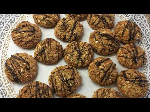 Haferflocken-Kokos Kekse ohne Mehl / Hafer-Kokos Plätzchen / Rezept & Zubereitung / Russische Küche