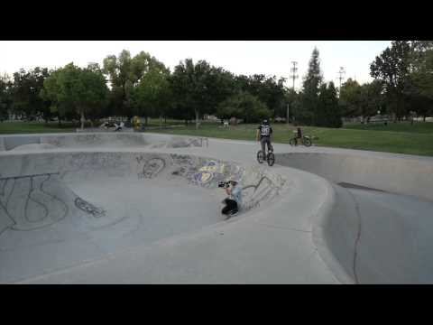 Tony Hamlin Kink Bikes flair at Beyer Park skate park, Modesto Apr 30, 2015