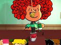Cavis Falls Off The Stage While Playing Peanuts Set VeggieTales Animation