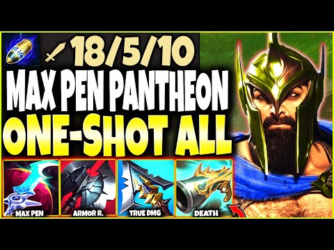 I reached Max Pen (40 | 57%) as PANTHEON and started to ONE-SHOT ALL 🔥 LoL Top Pantheon s12 Gameplay