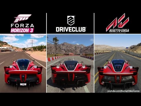Forza Horizon 3 vs. DriveClub vs. Assetto Corsa | Ferrari FXX K SOUND Comparison (PS4 & Xbox One)