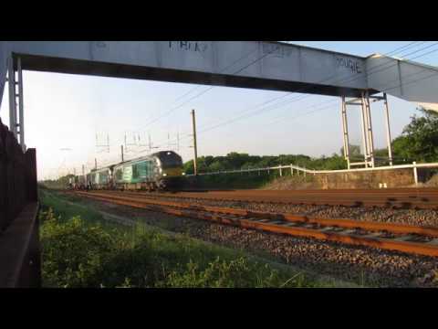 DRS 68001 & 68025 - 6K73 Nuclear Flasks, Balshaw Lane Jn 25/05/17
