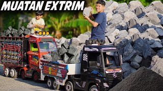 Download lagu MUATAN BATU!! MUATAN EKSTREM PAKAI DUA TRUK DITDIM mp3