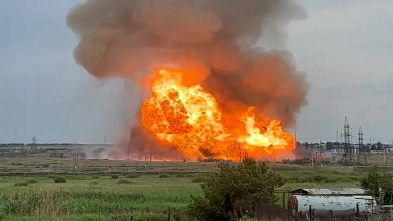 HOURS BEFORE TRUMP-PUTIN MEETING: MASSIVE FIRE ERUPTS AFTER UKRAINIAN STRIKE ON RUSSIAN OIL STATION