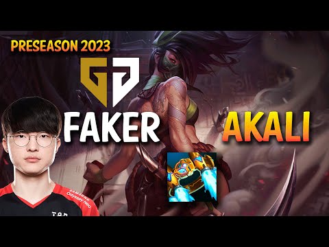 T1 Faker AKALI vs AHRI Mid - KR Ranked