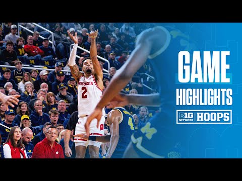 Wisconsin at Michigan | HIGHLIGHTS | Big Ten Men's Basketball | 01/10/2026